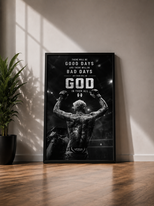 GOD NEVER LEAVES – Faith & Hope Poster