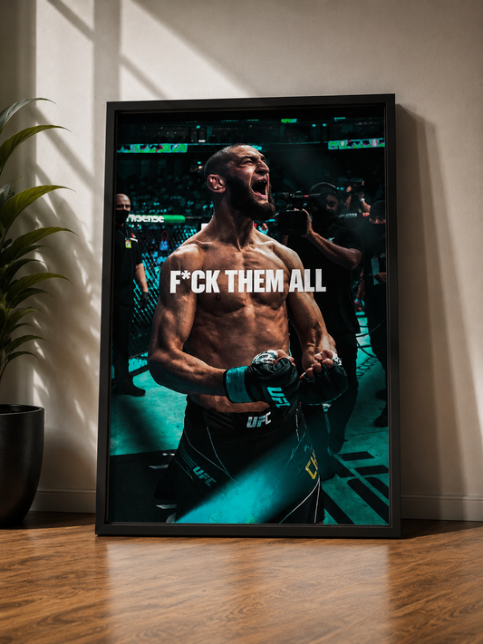Khamzat Chimaev – F*CK THEM ALL Poster